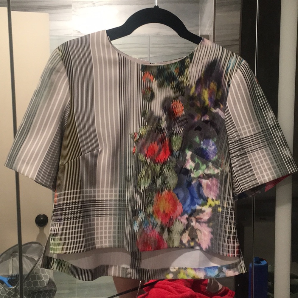 anthropologie nanette lepore crop top